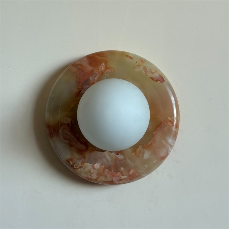 Vivina Modern Minimalist Cyan Jade Sconce Wall Lamp - Lamp Copper