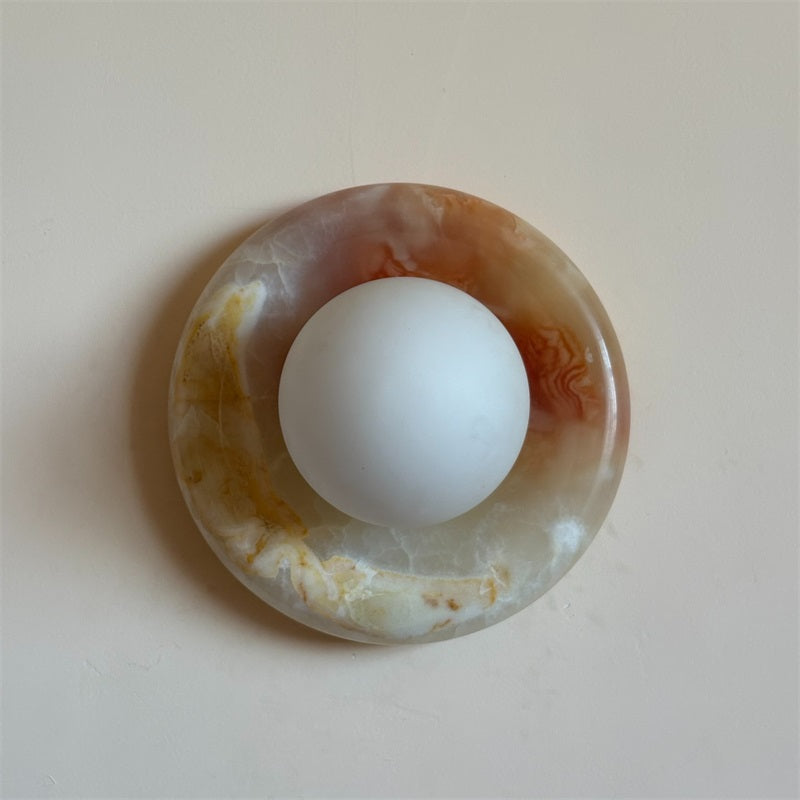 Vivina Modern Minimalist Cyan Jade Sconce Wall Lamp - Lamp Copper