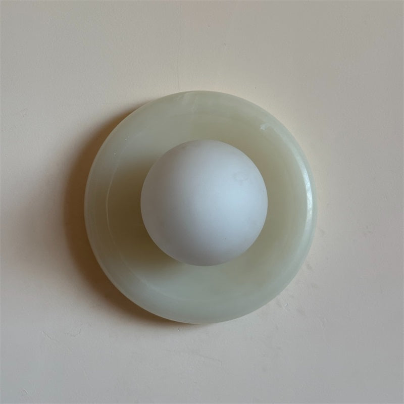 Vivina Modern Minimalist Cyan Jade Sconce Wall Lamp - Lamp Copper