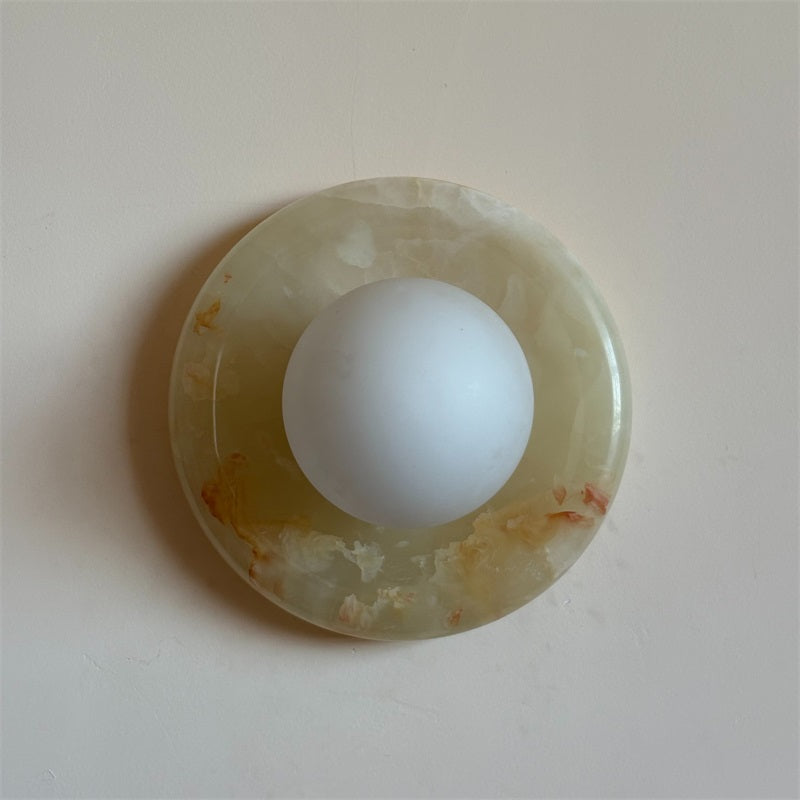 Vivina Modern Minimalist Cyan Jade Sconce Wall Lamp - Lamp Copper