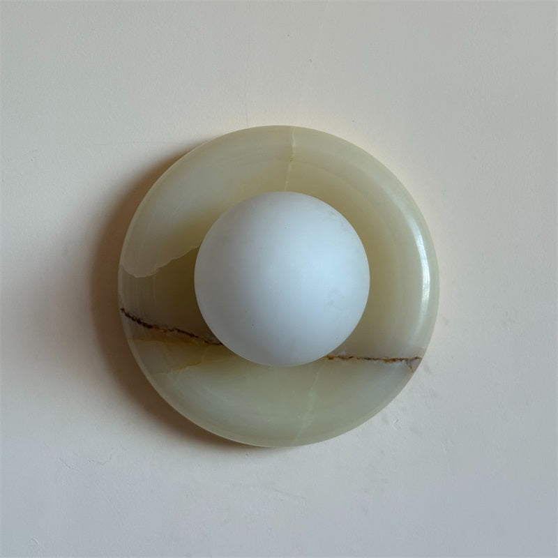 Vivina Modern Minimalist Cyan Jade Sconce Wall Lamp - Lamp Copper