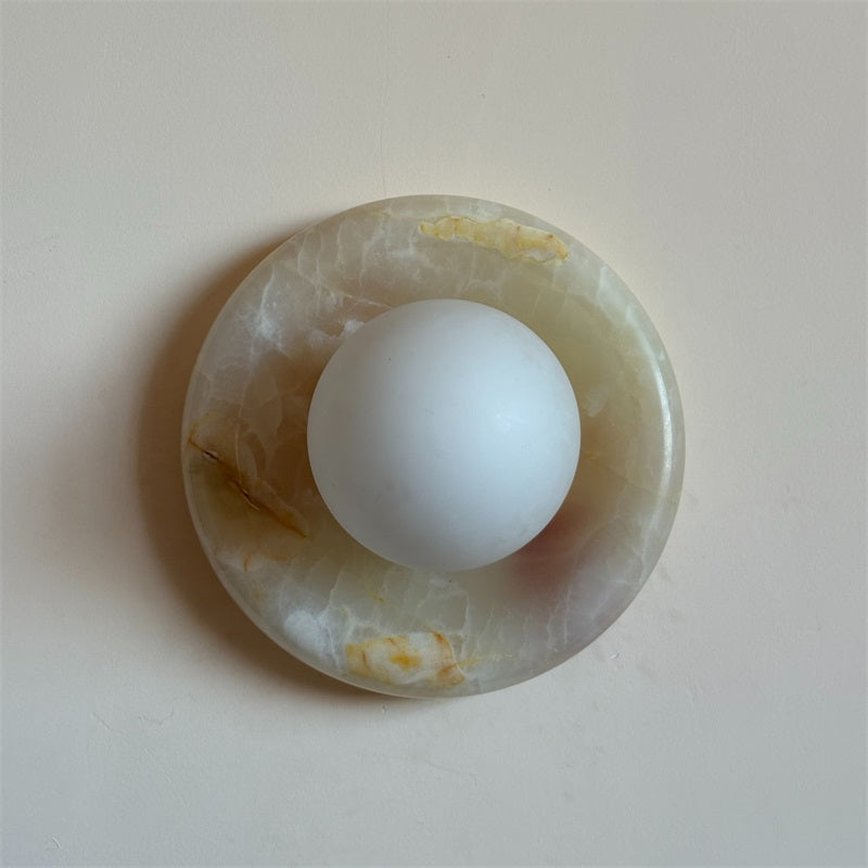 Vivina Modern Minimalist Cyan Jade Sconce Wall Lamp - Lamp Copper