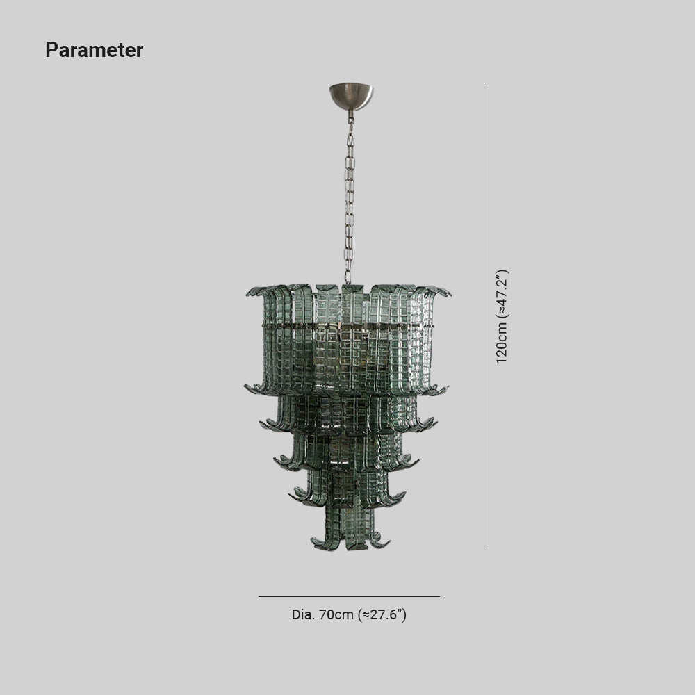 Aether Lux Lampadario Vetro Postmoderno Lusso