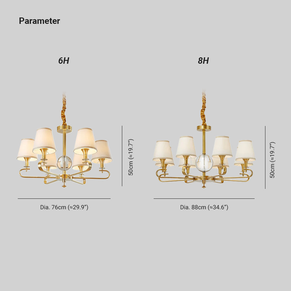 Sage Lux Lampadario Lusso Postmoderno Tessuto e Cristallo