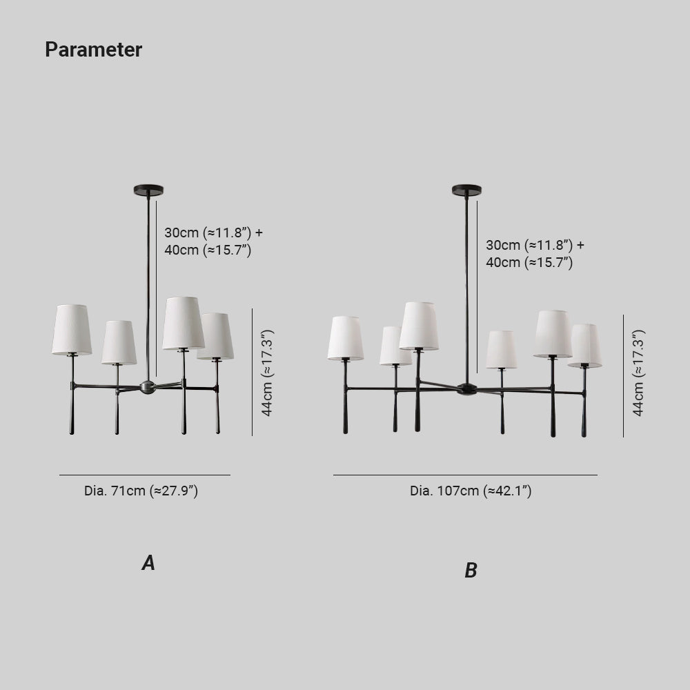 Silva Lampadario a 4/6 Luci Stile Metà Secolo