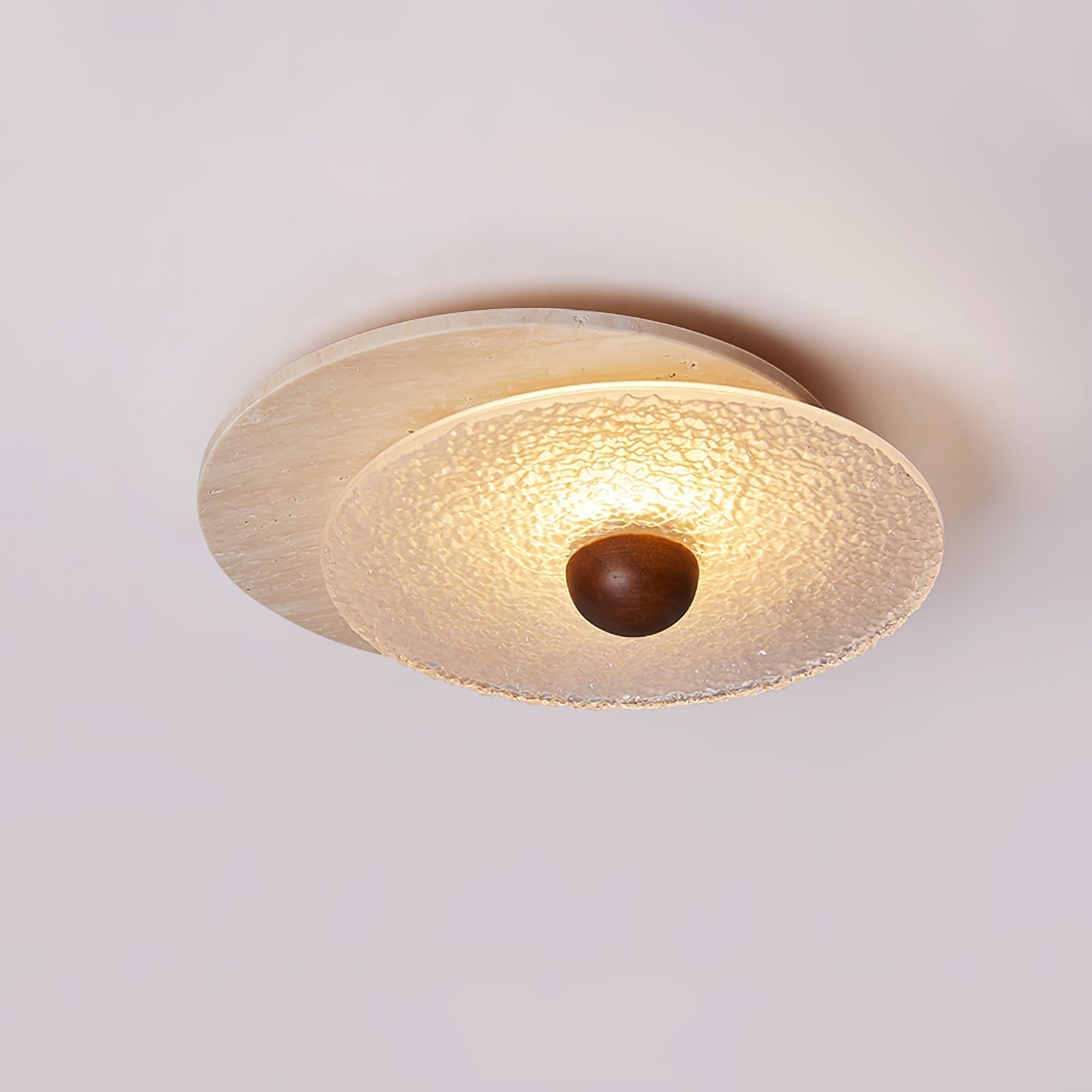 Orlora Circular Travertine Ceiling Light - Neutralighting