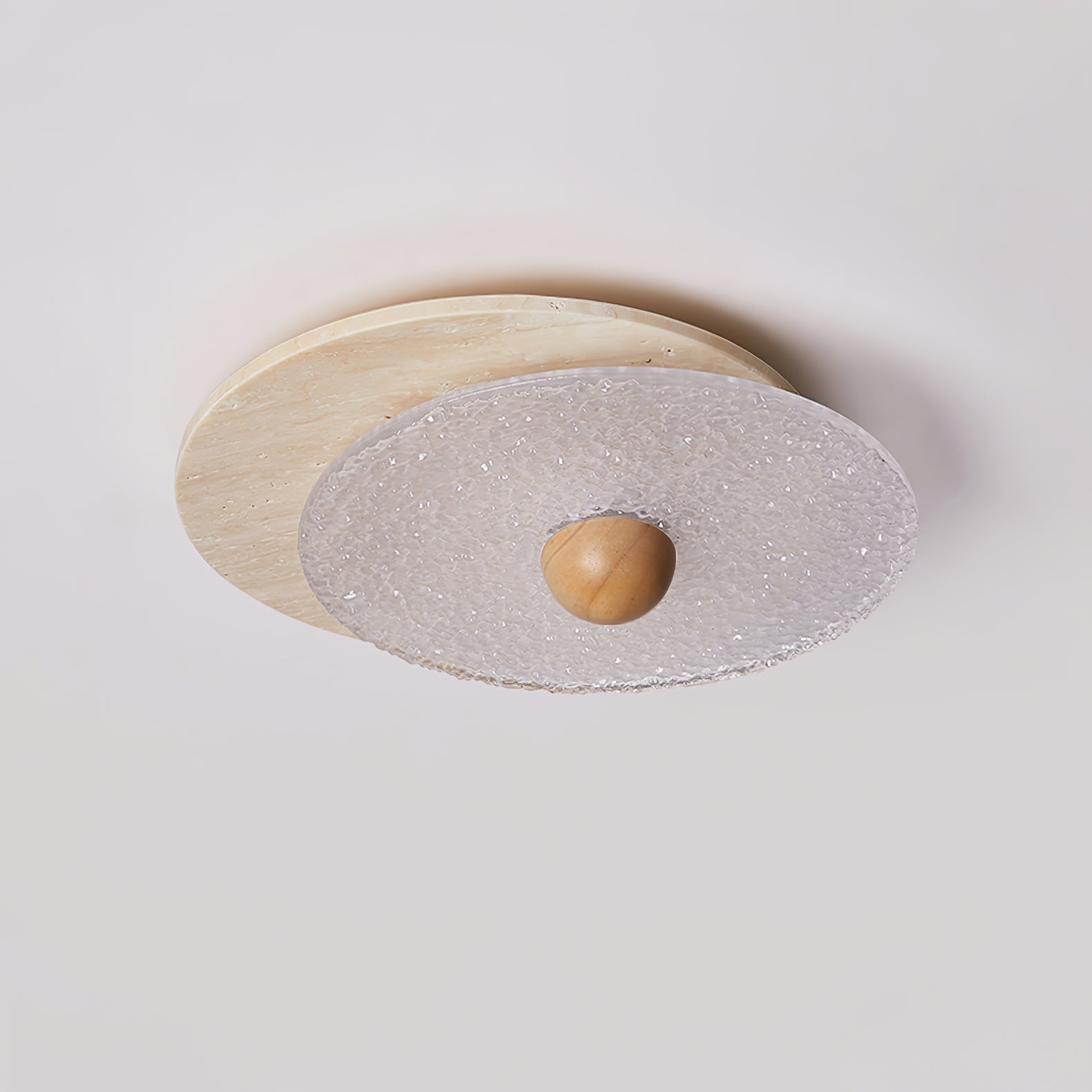Orlora Circular Travertine Ceiling Light - Neutralighting