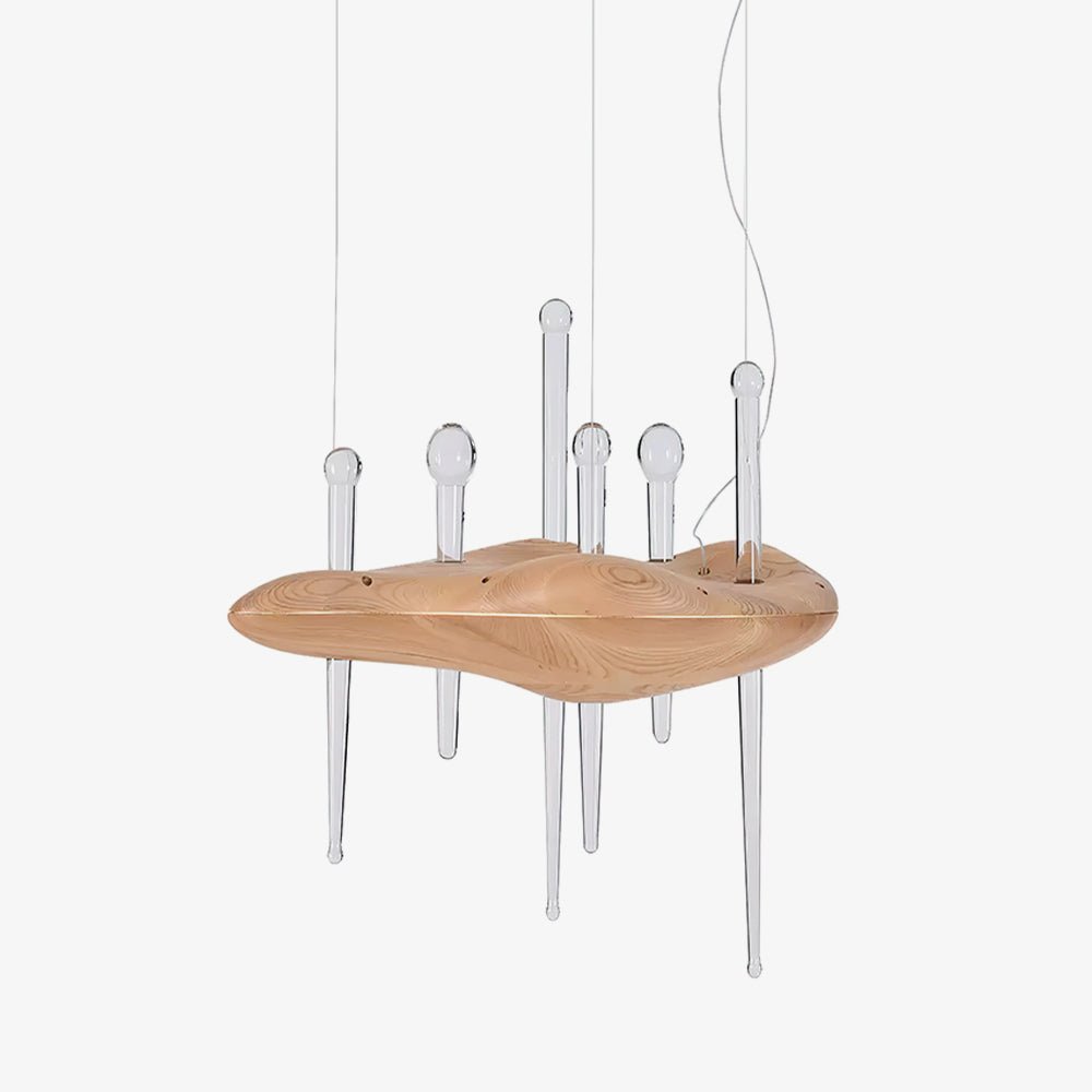 Umare Whimsical Oak Glass Pendant Light - Blowlighting