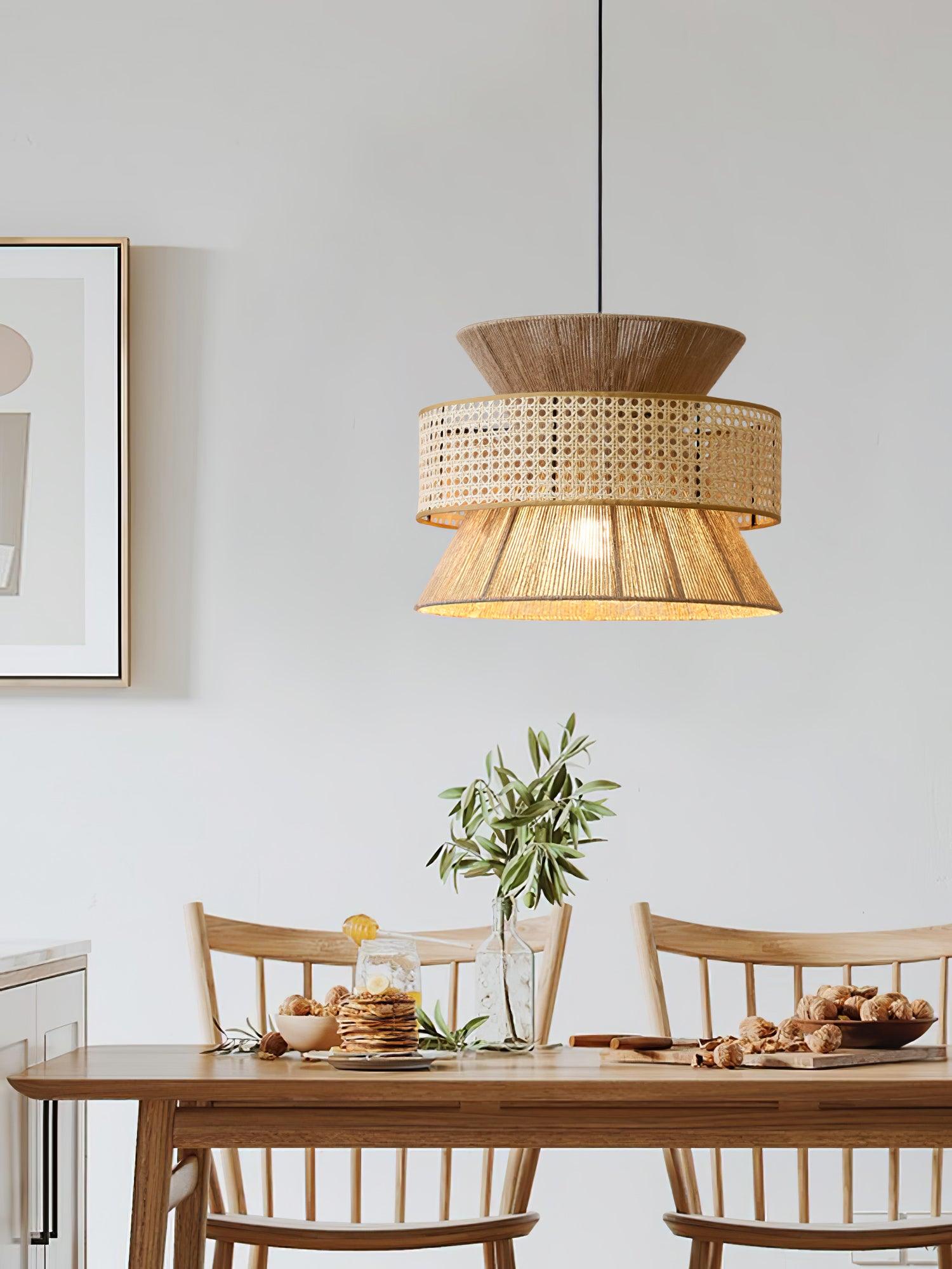 Ophelia Woven Rattan Pendant Light - Letslighting