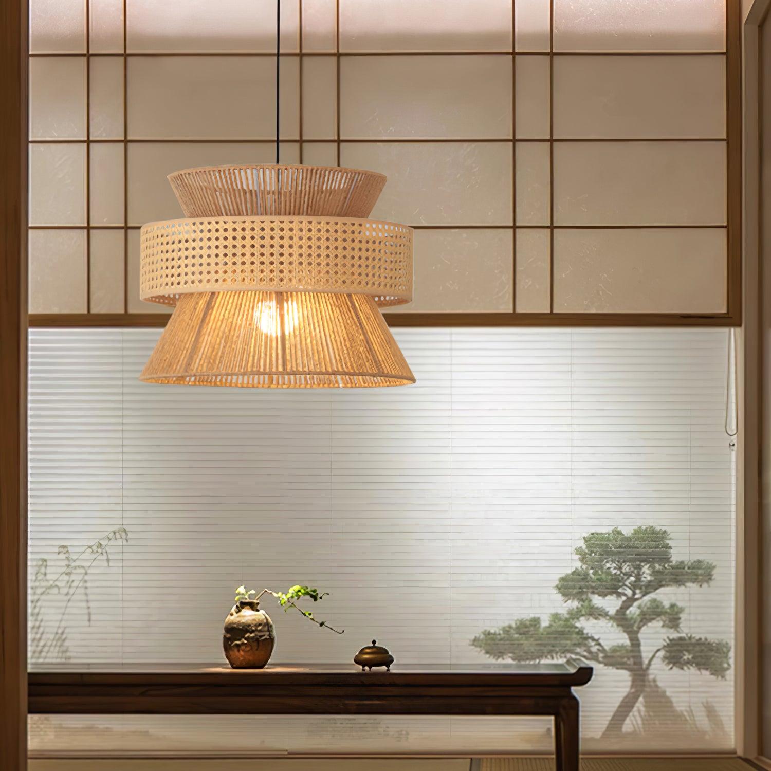 Aria Bohemian Bamboo Pendant Lamp - Blowlighting
