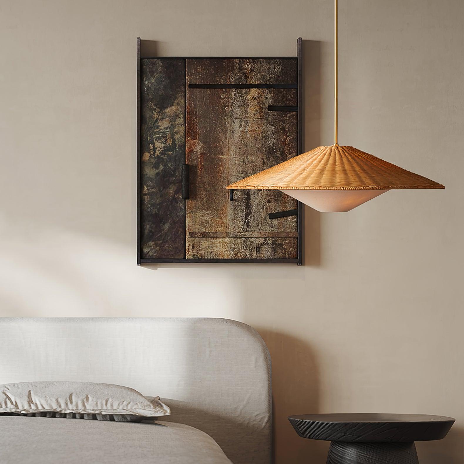 Rattan Hat Pendant Light - Blowlighting