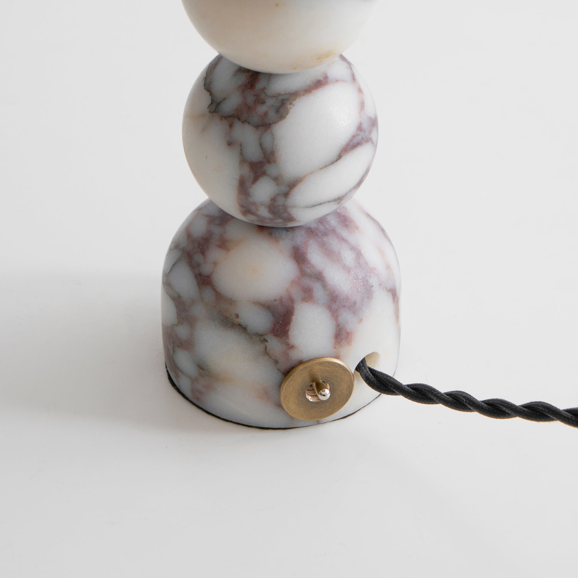 Rattan Marble Table Lamp - Lamp Copper