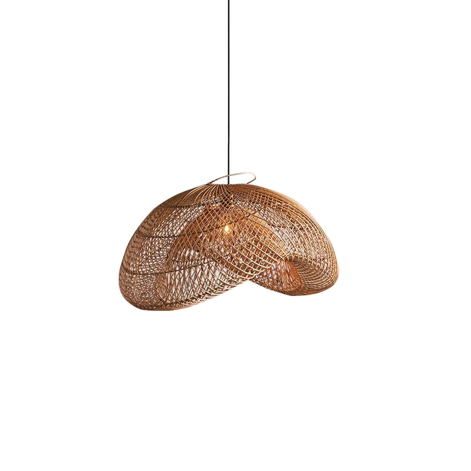 Ritta Lampada a Sospensione Rustica in Rattan Ritta