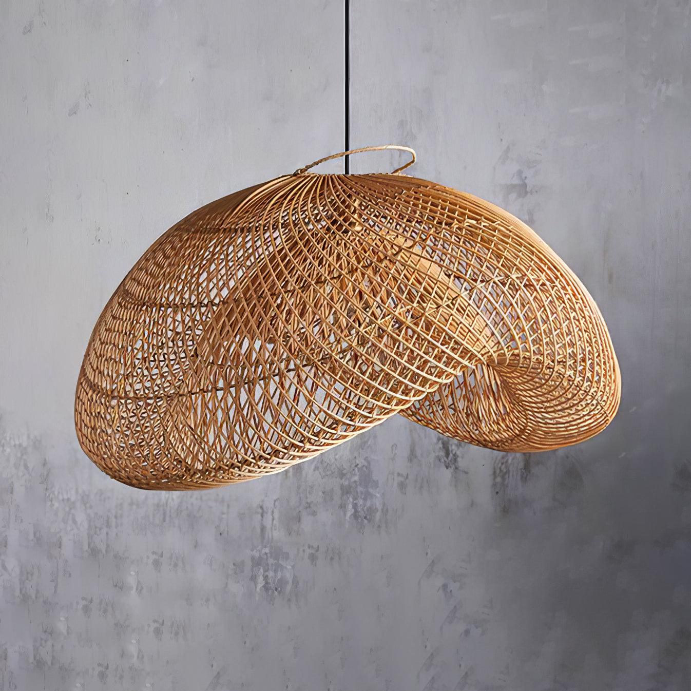Ritta Lampada a Sospensione Rustica in Rattan Ritta