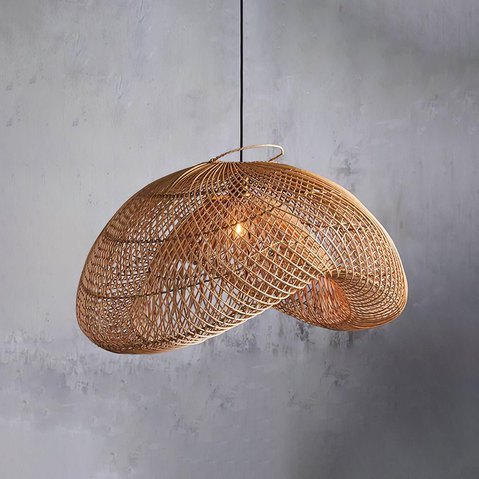 Ritta Lampada a Sospensione Rustica in Rattan Ritta