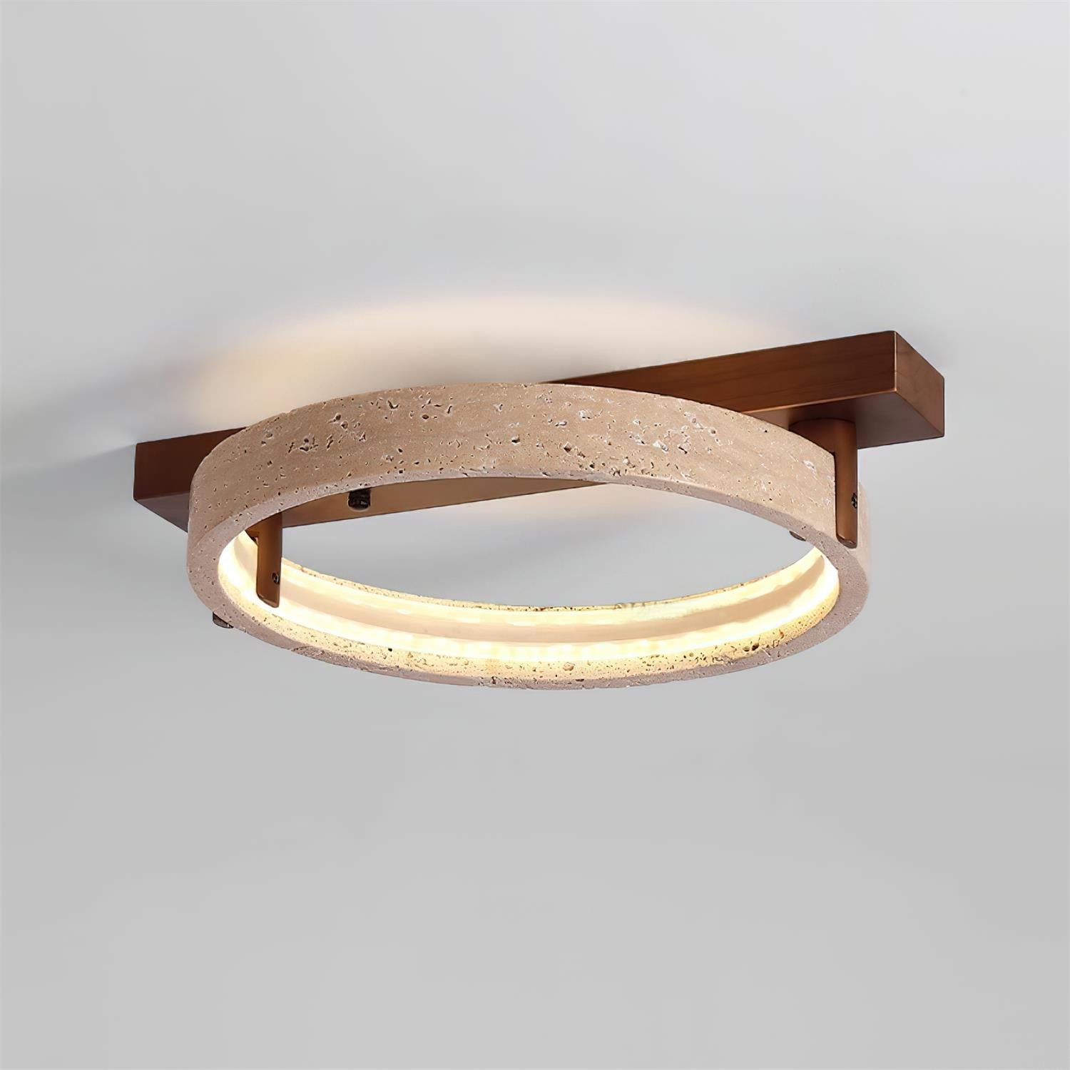 Ritta Natural Travertine Ceiling Lamp - Letslighting