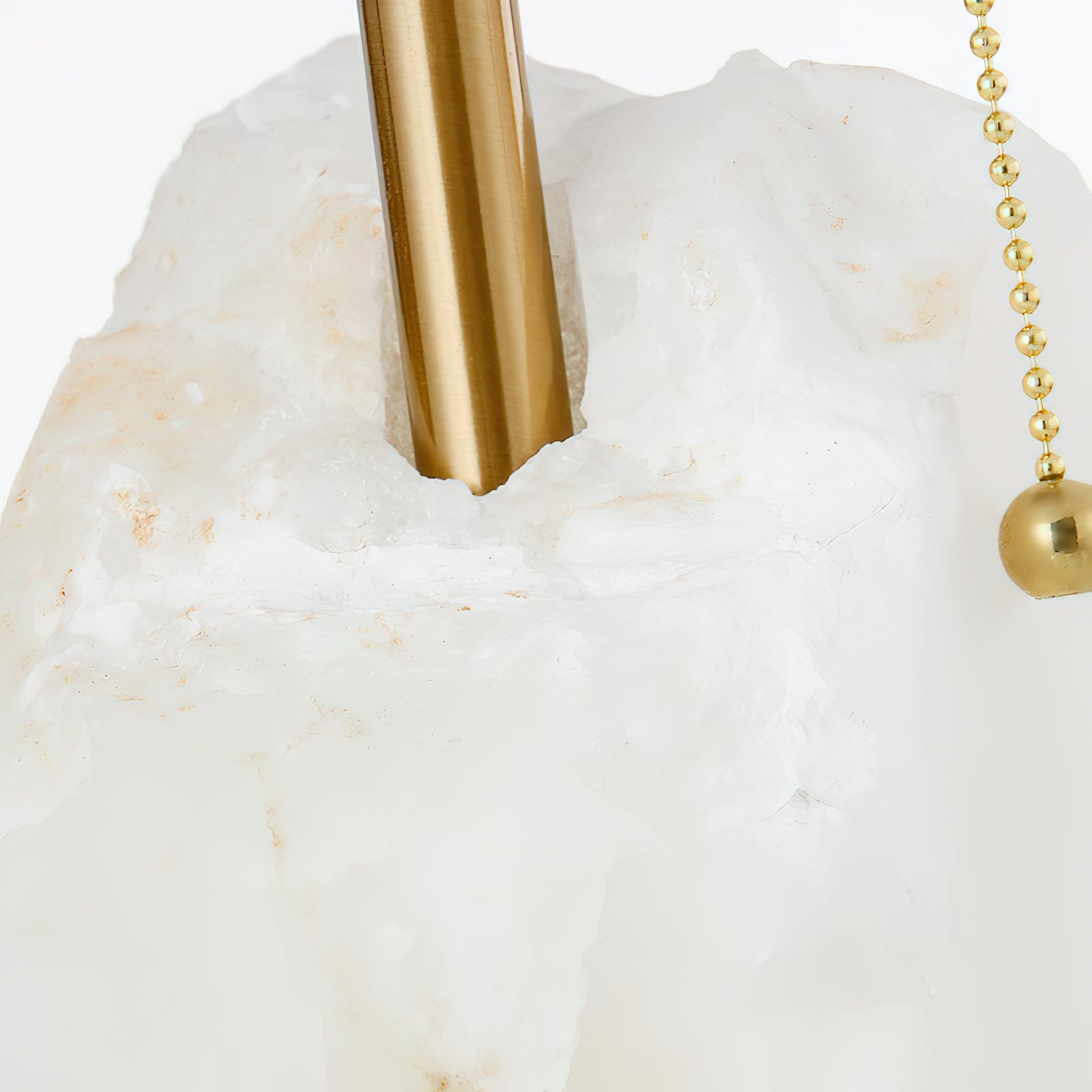 Raw Alabaster Table Lamp - Lamp Copper