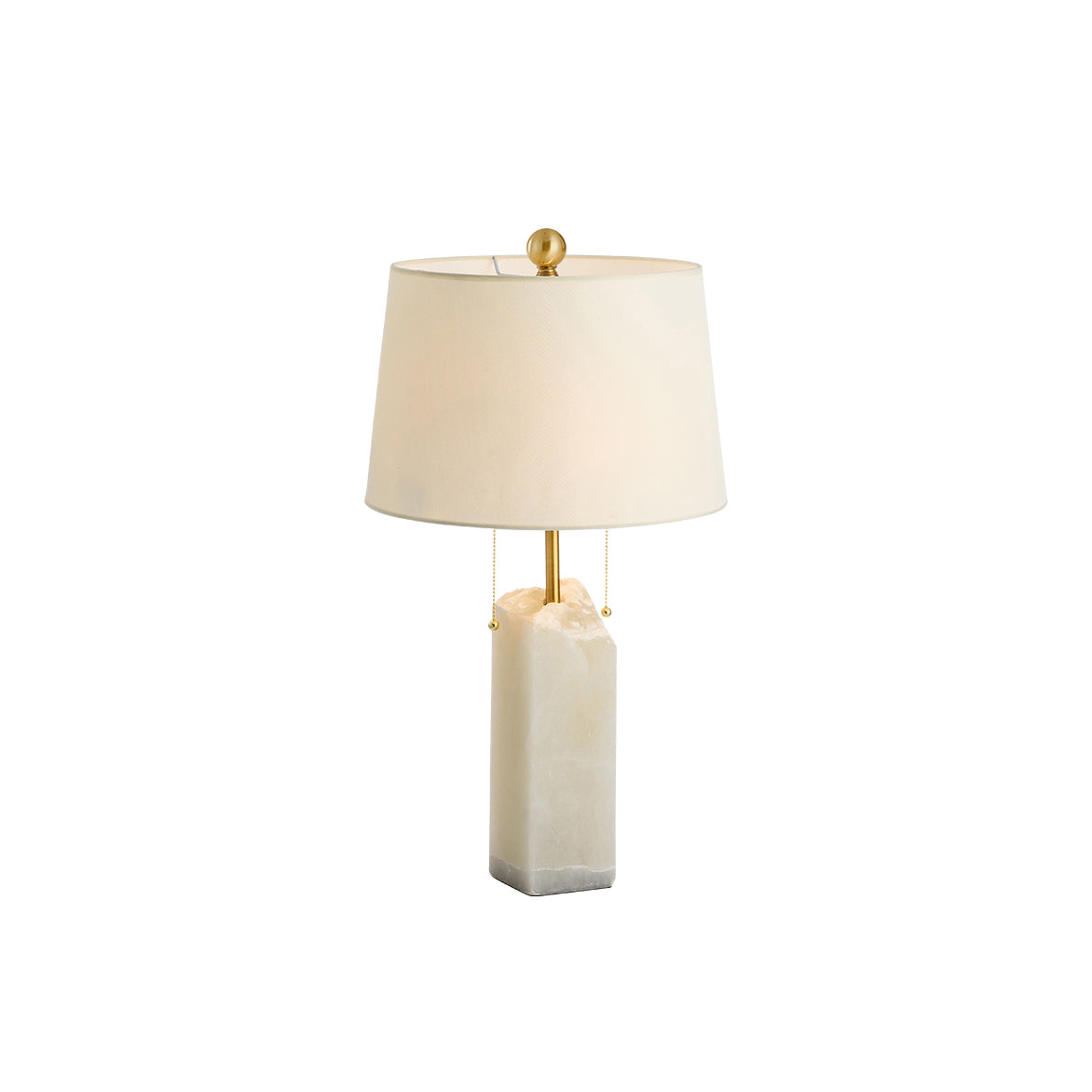 Raw Alabaster Table Lamp - Lamp Copper