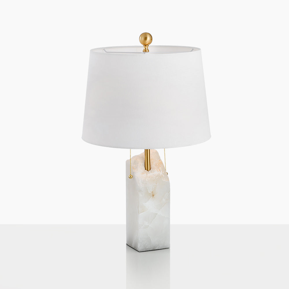 Raw Alabaster Table Lamp - Lamp Copper