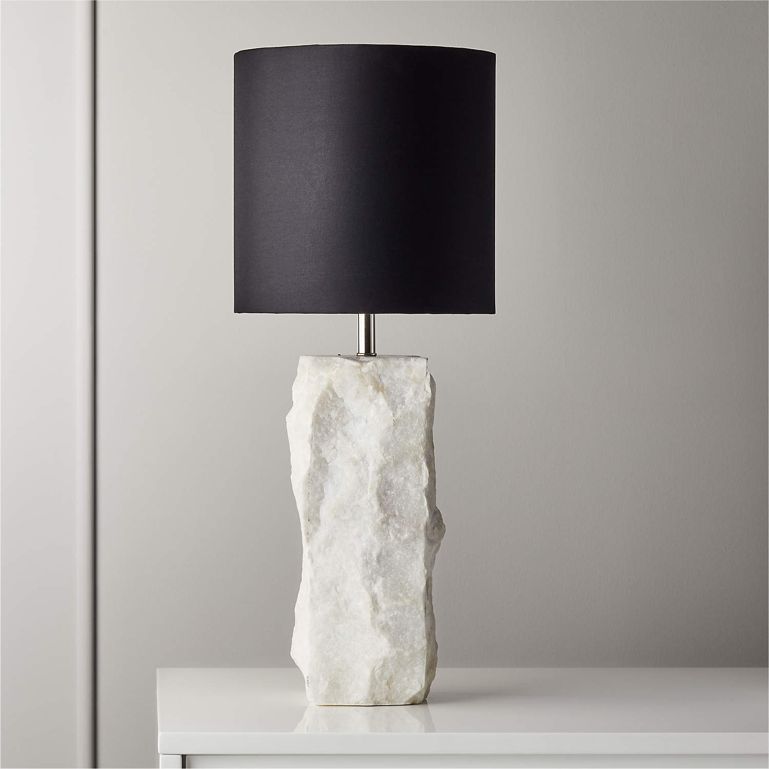 Raw Marble Table Lamp - Lamp Copper
