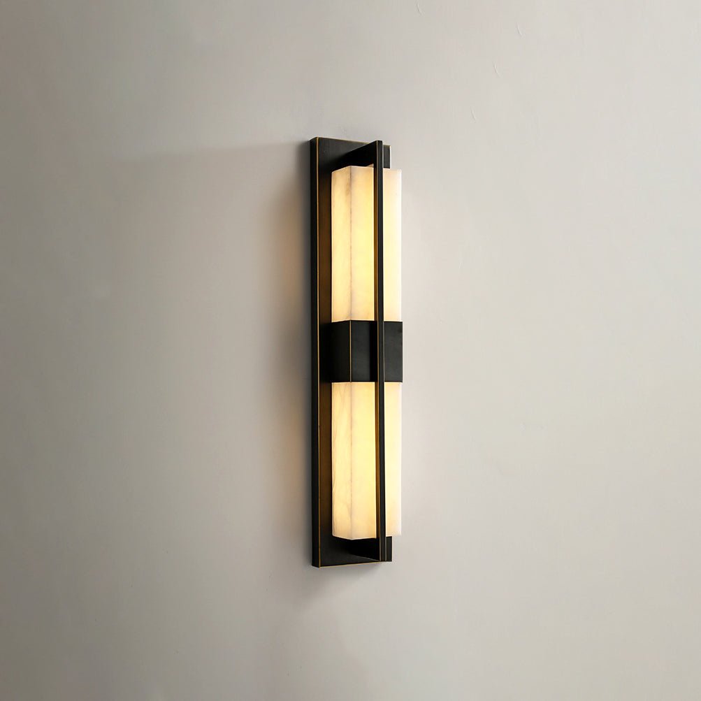 Caspian Alabaster Brass Wall Light - Neutralighting