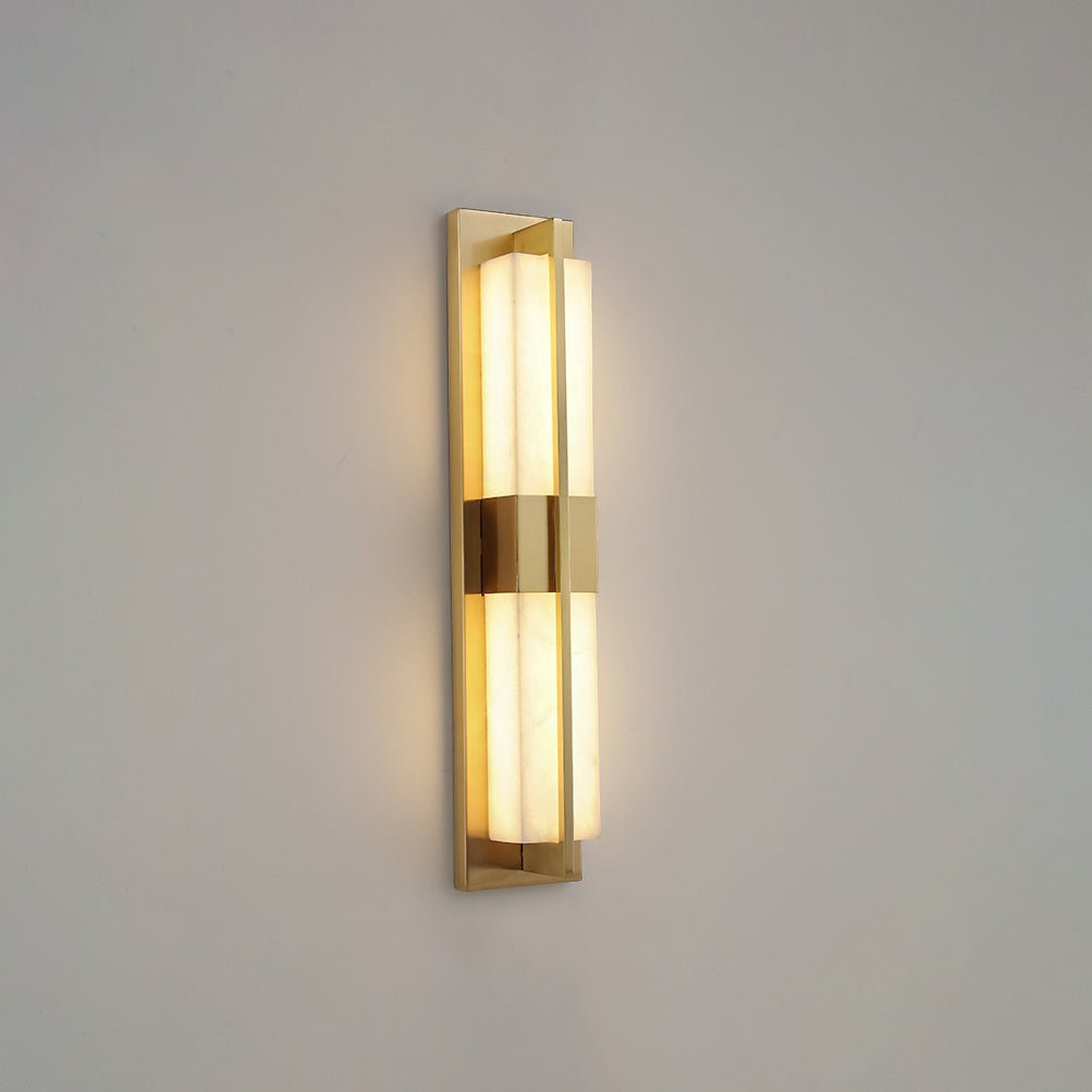 Caspian Alabaster Brass Wall Light - Neutralighting