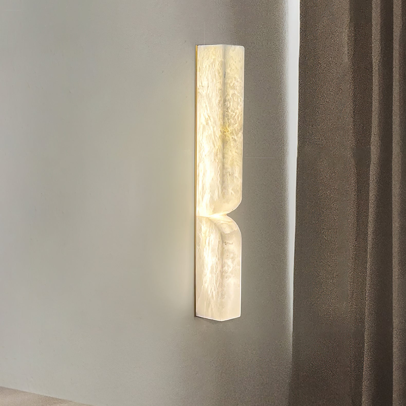 Lyvenisra Modern Minimalist Rectangular Alabaster Wall Lamp - Lamp Copper