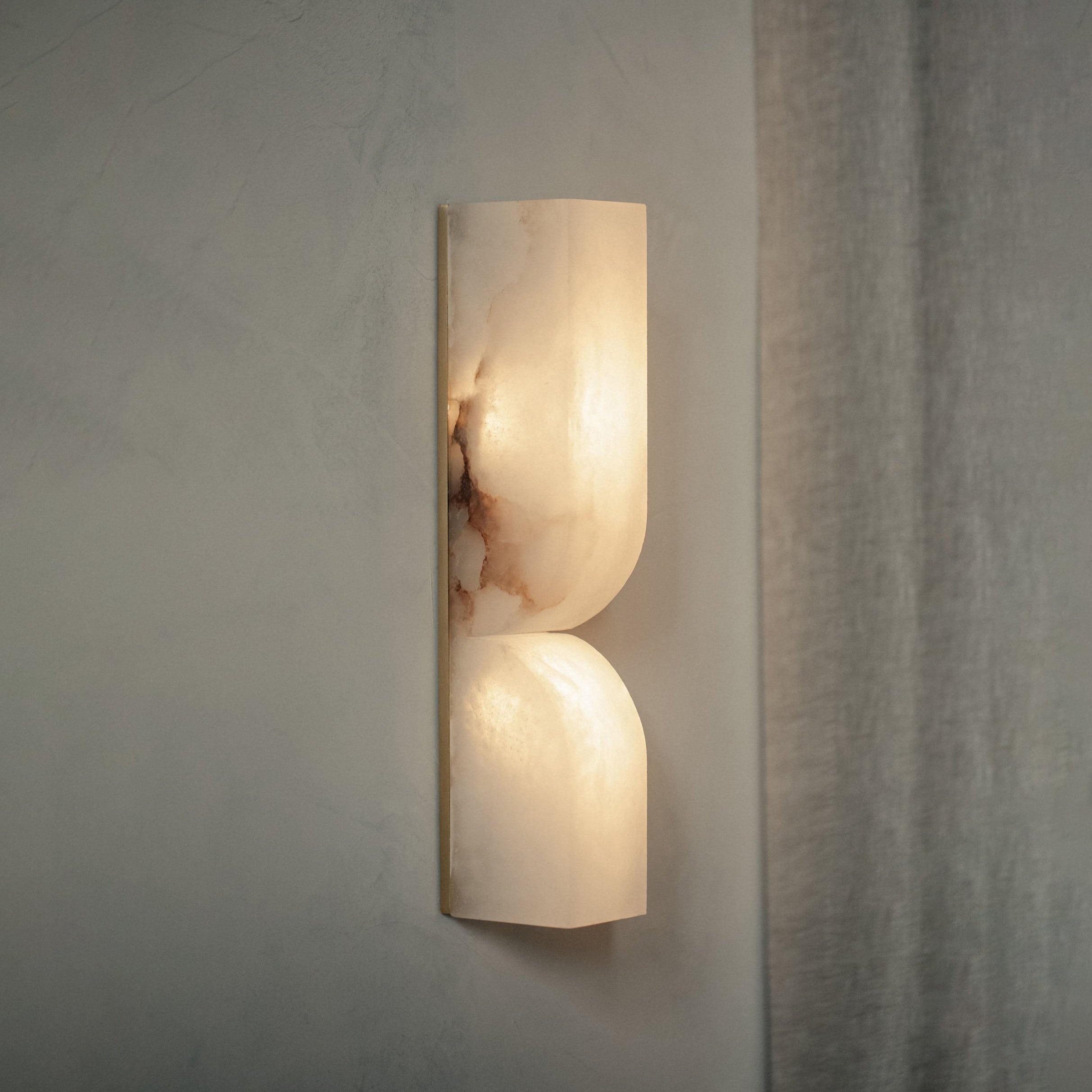 Lyvenisra Modern Minimalist Rectangular Alabaster Wall Lamp - Lamp Copper