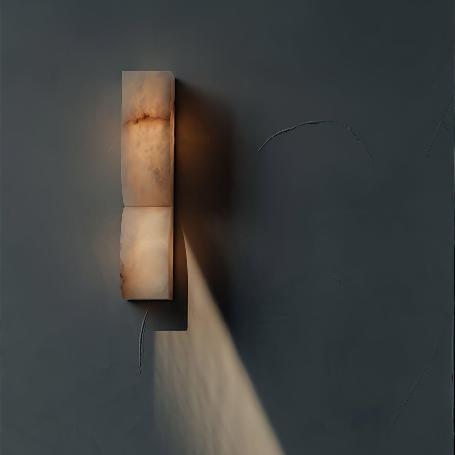 Lyvenisra Modern Minimalist Rectangular Alabaster Wall Lamp - Lamp Copper