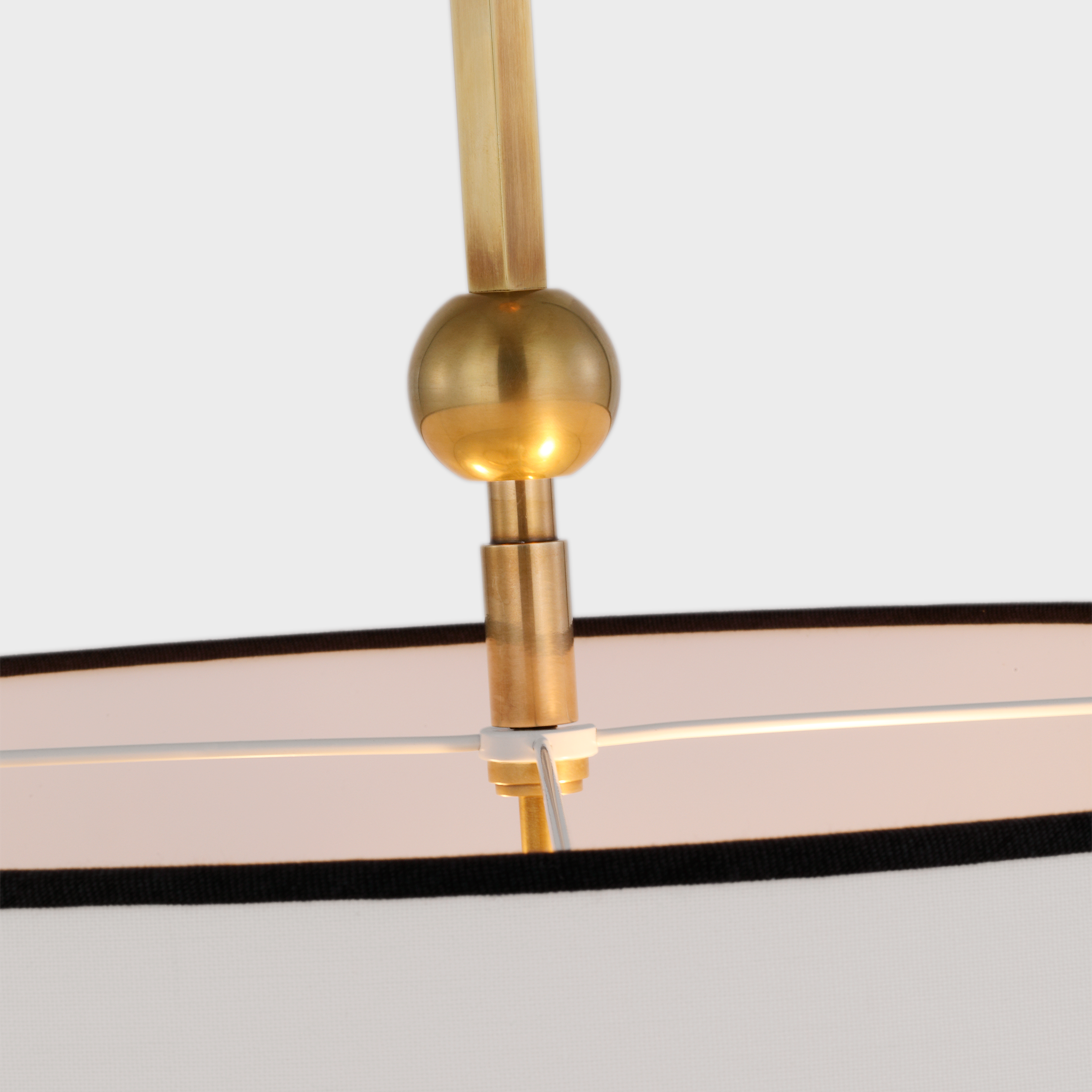 Olvynis Modern Minimalist Hanging Brass Fabric Pendant Lamp - Lamp Copper