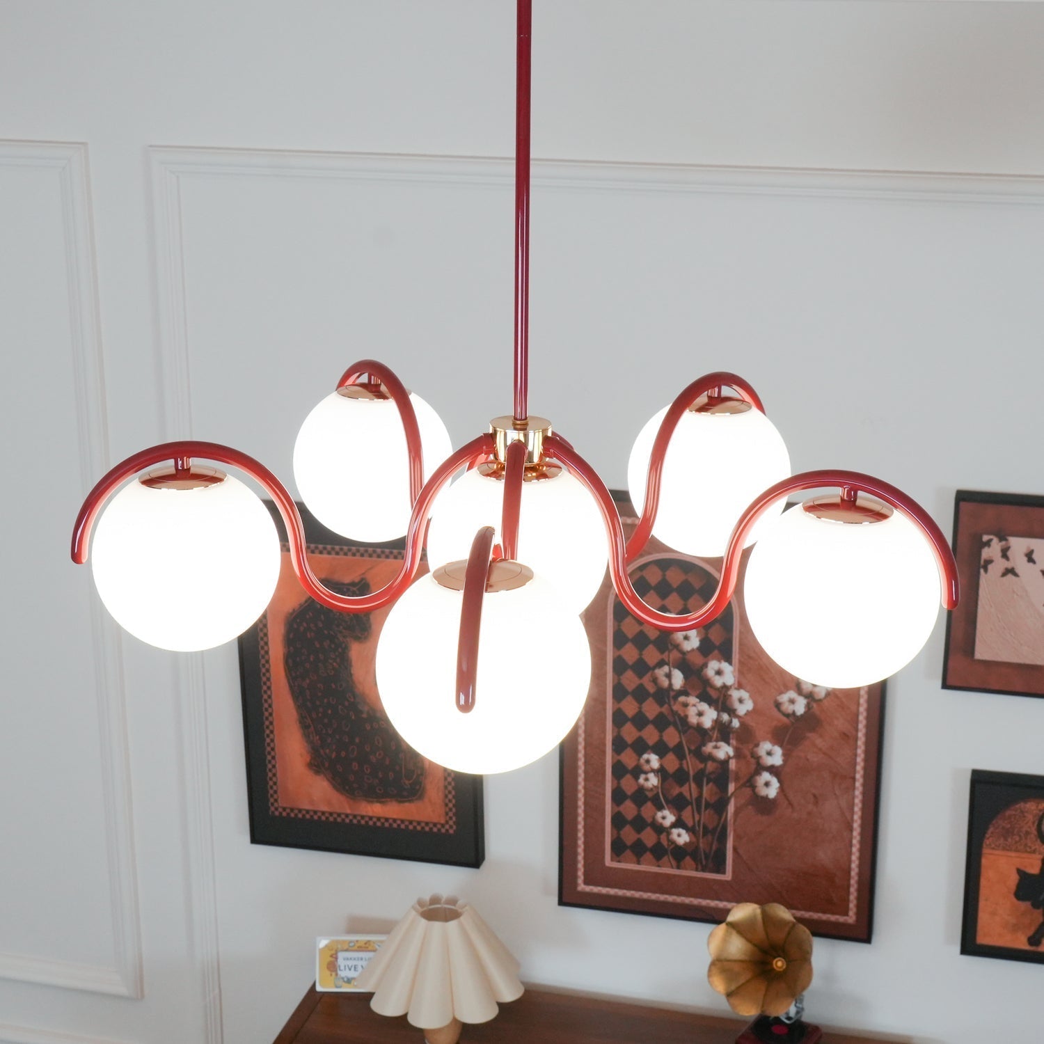 Aria Lampadario Lineare Curvo