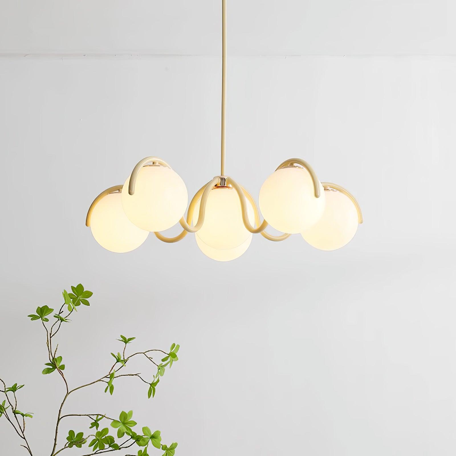 Aria Lampadario Lineare Curvo