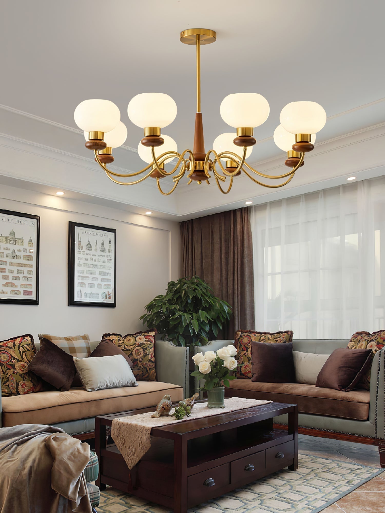 Regency Globe Chandelier - Blowlighting