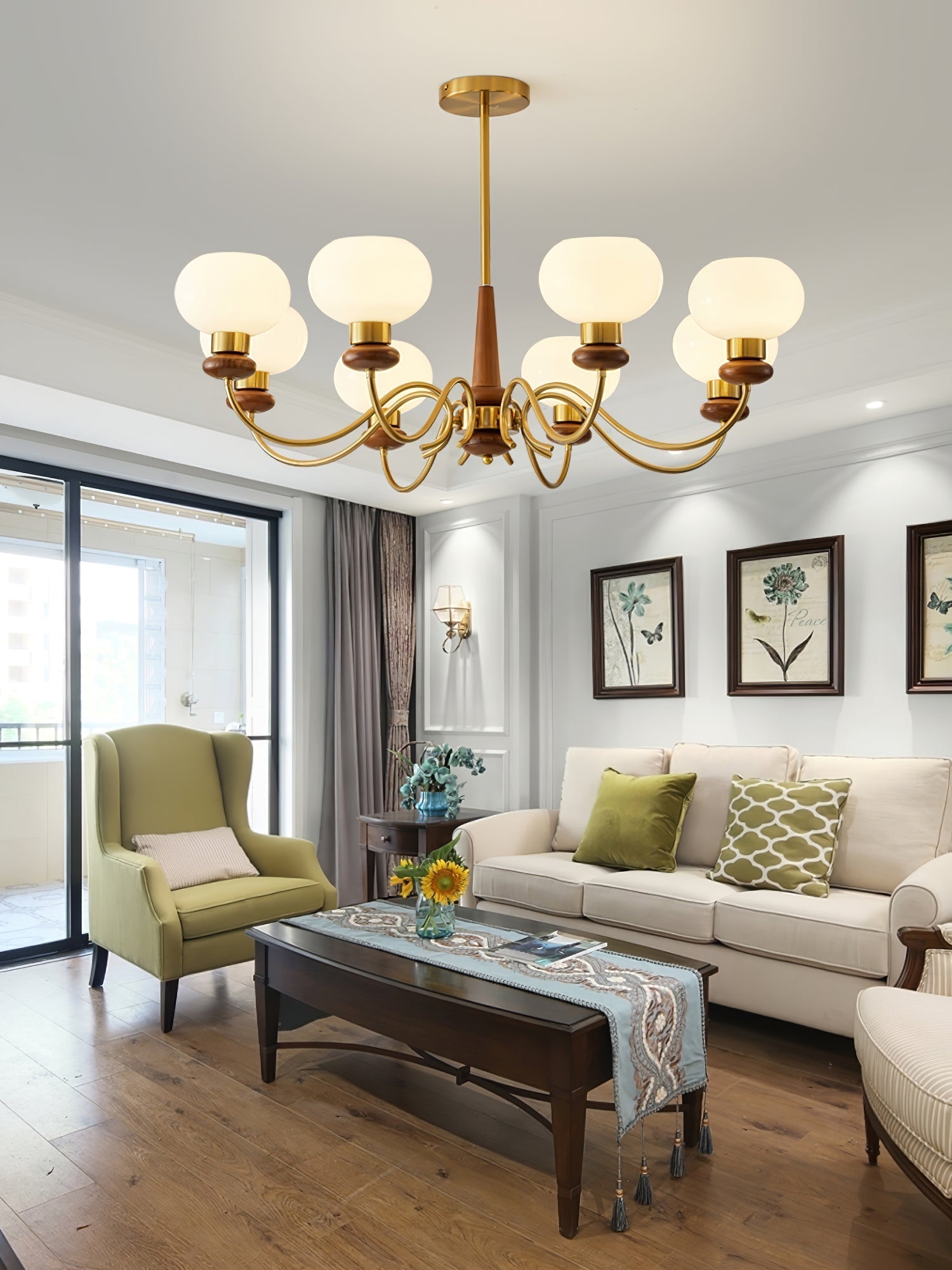 Regency Globe Chandelier - Blowlighting