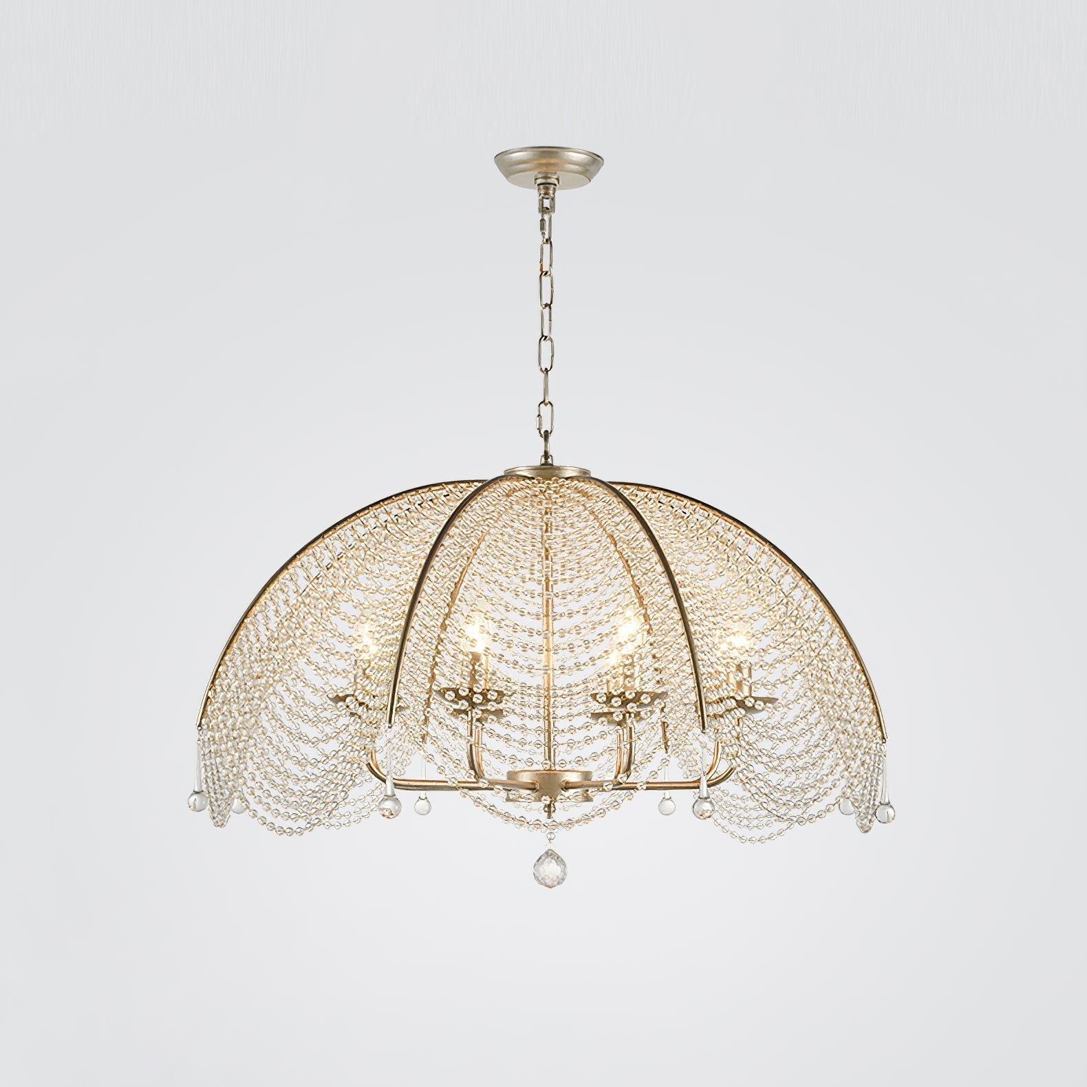 Ulsilus Elegance Style Beads Crystal Chandelier - Lamp Copper