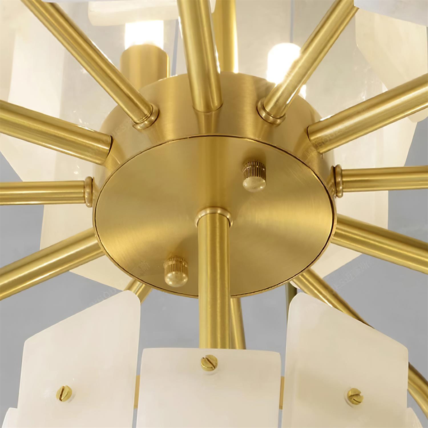 Soraya Art Deco Alabaster Chandelier - Neutralighting