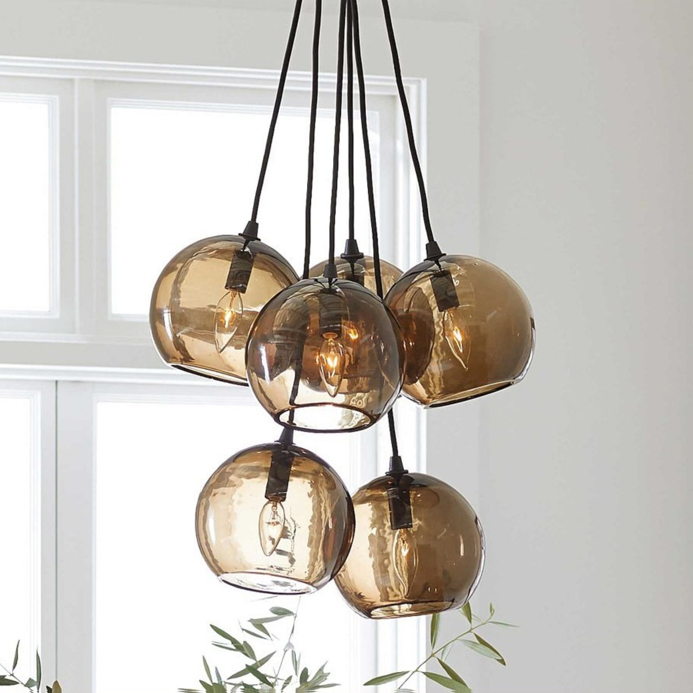 Ucaryra Modern Minimalist Glass Metal Pendant Lamp - Lamp Copper