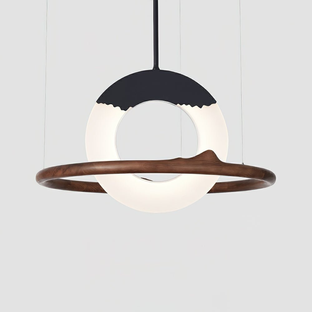 Mytalan Circular Acrylic Wood Pendant Light - Blowlighting