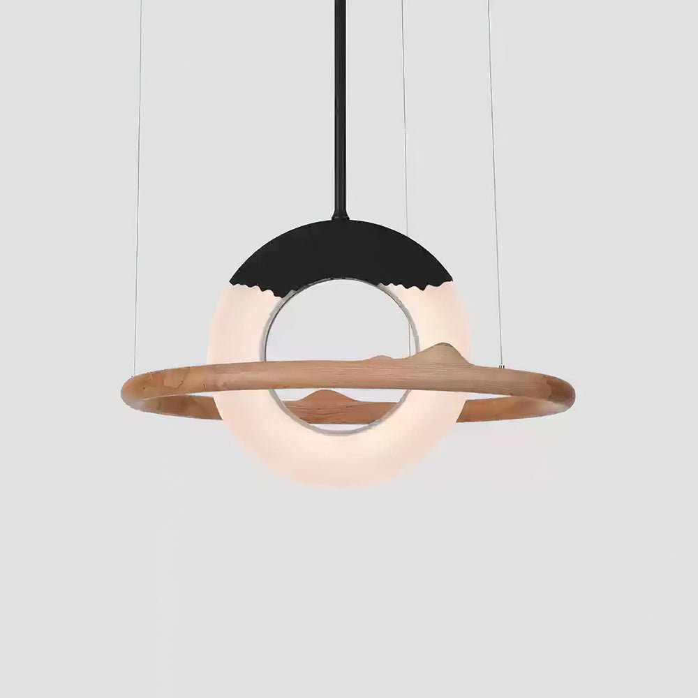 Mytalan Circular Acrylic Wood Pendant Light - Blowlighting