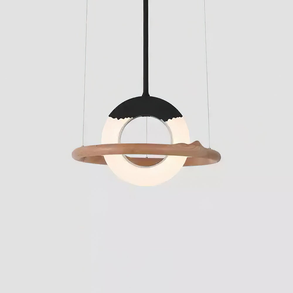 Mytalan Circular Acrylic Wood Pendant Light - Blowlighting