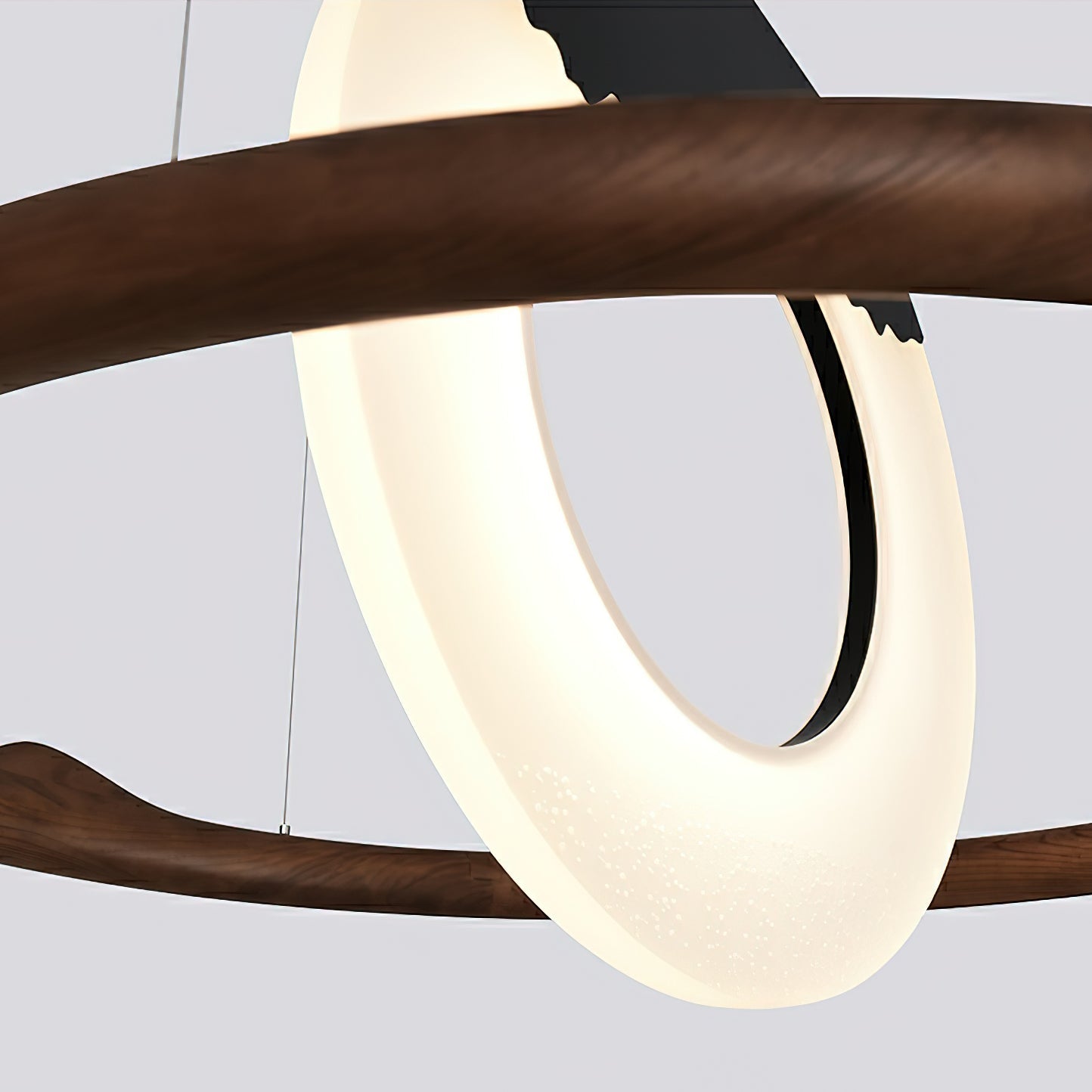 Mytalan Circular Acrylic Wood Pendant Light - Blowlighting
