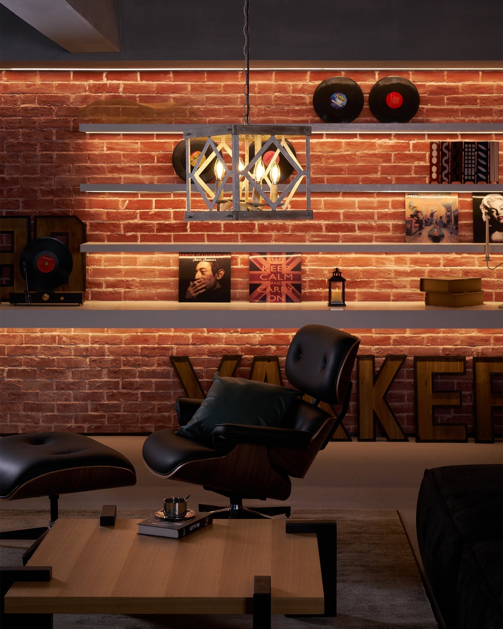 Zelaeora Individual Creativity 4 - Light Wooden Metal Pendant Lamp - Lamp Copper