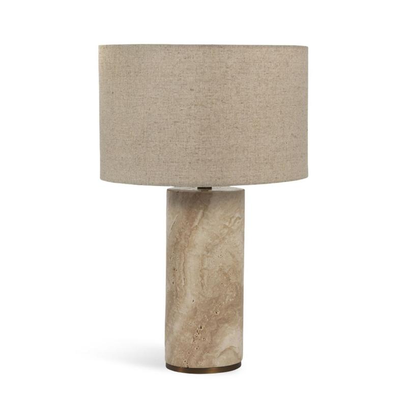Remi Stone Table Lamp - Lamp Copper