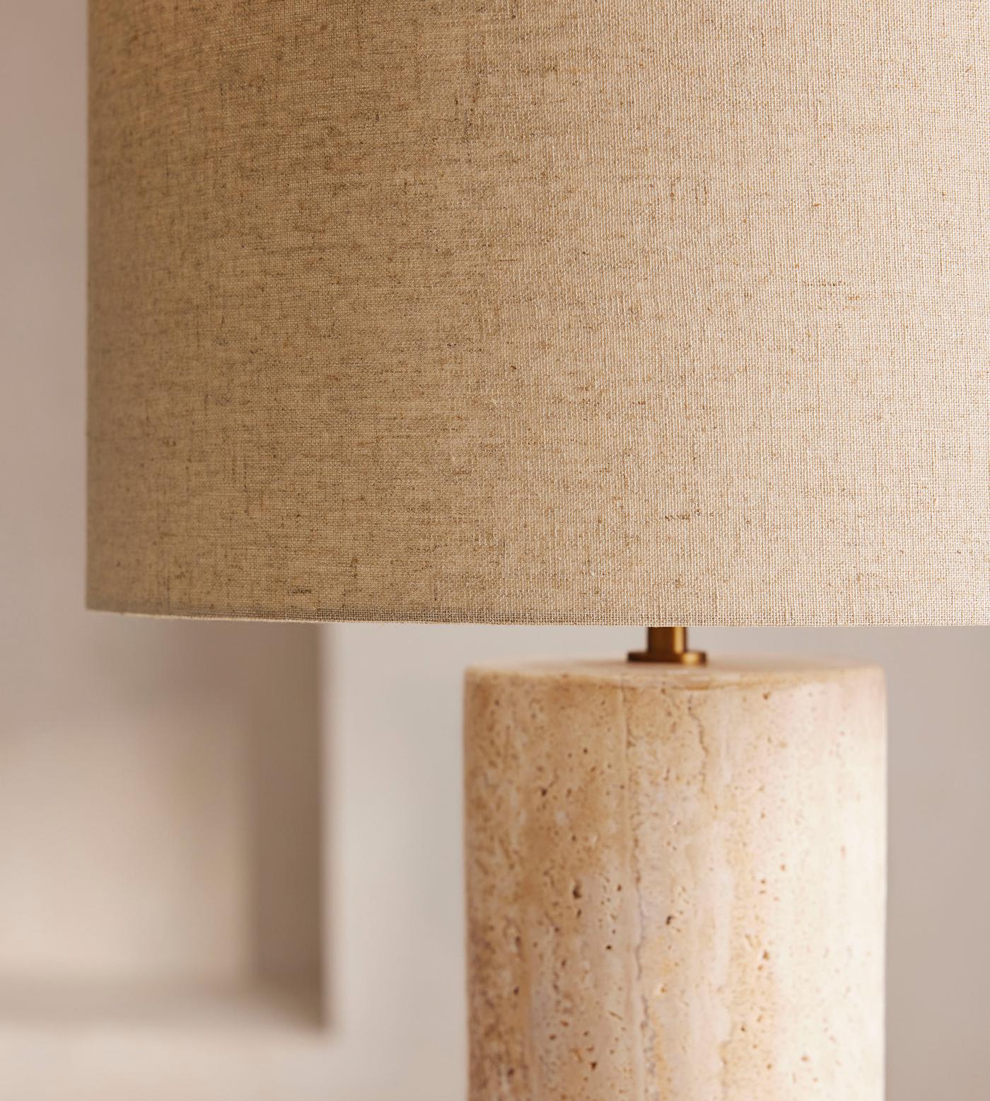 Remi Stone Table Lamp - Lamp Copper