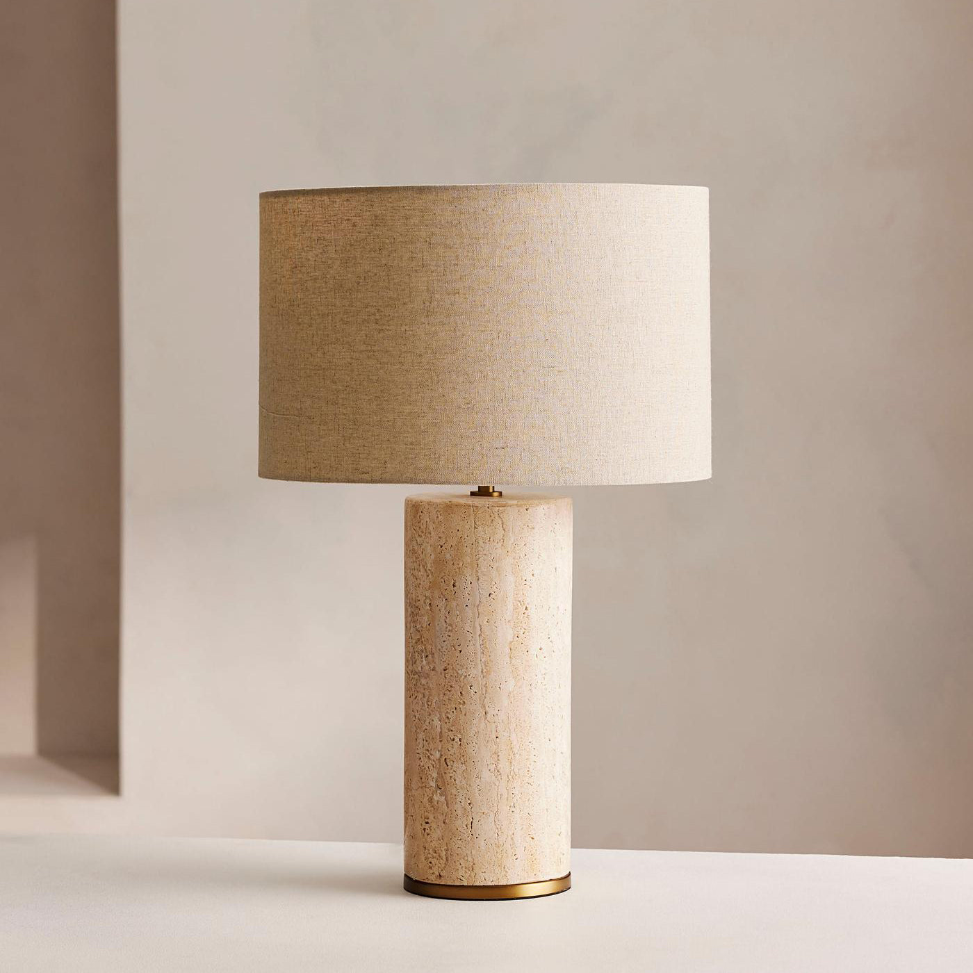 Remi Stone Table Lamp - Lamp Copper