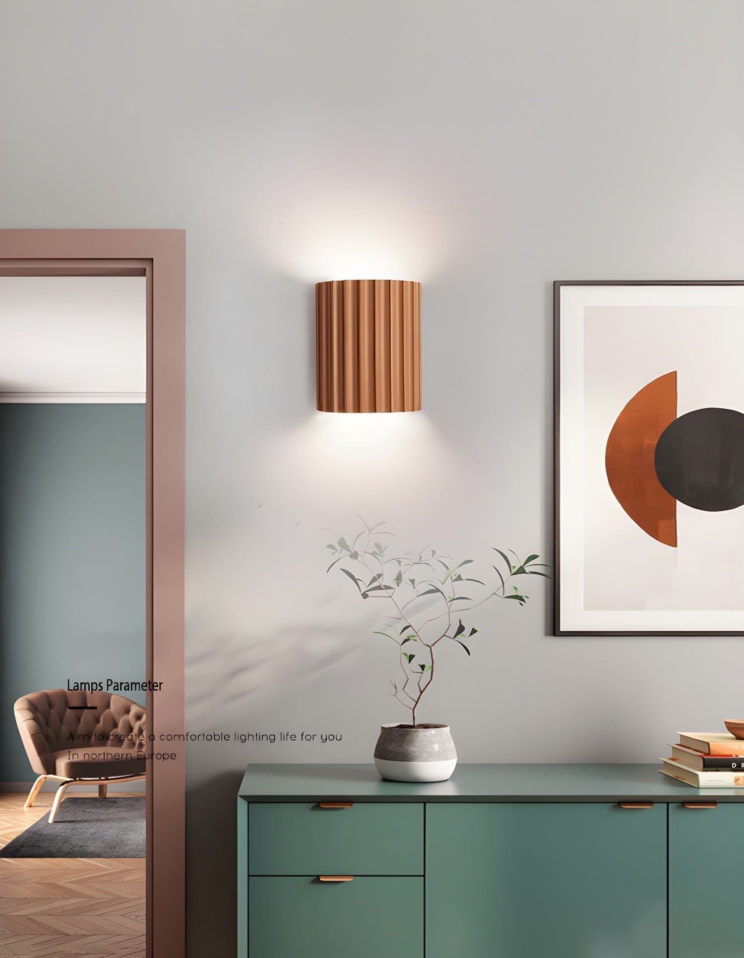 Resin Ribbed Wall Lamp - Blowlighting