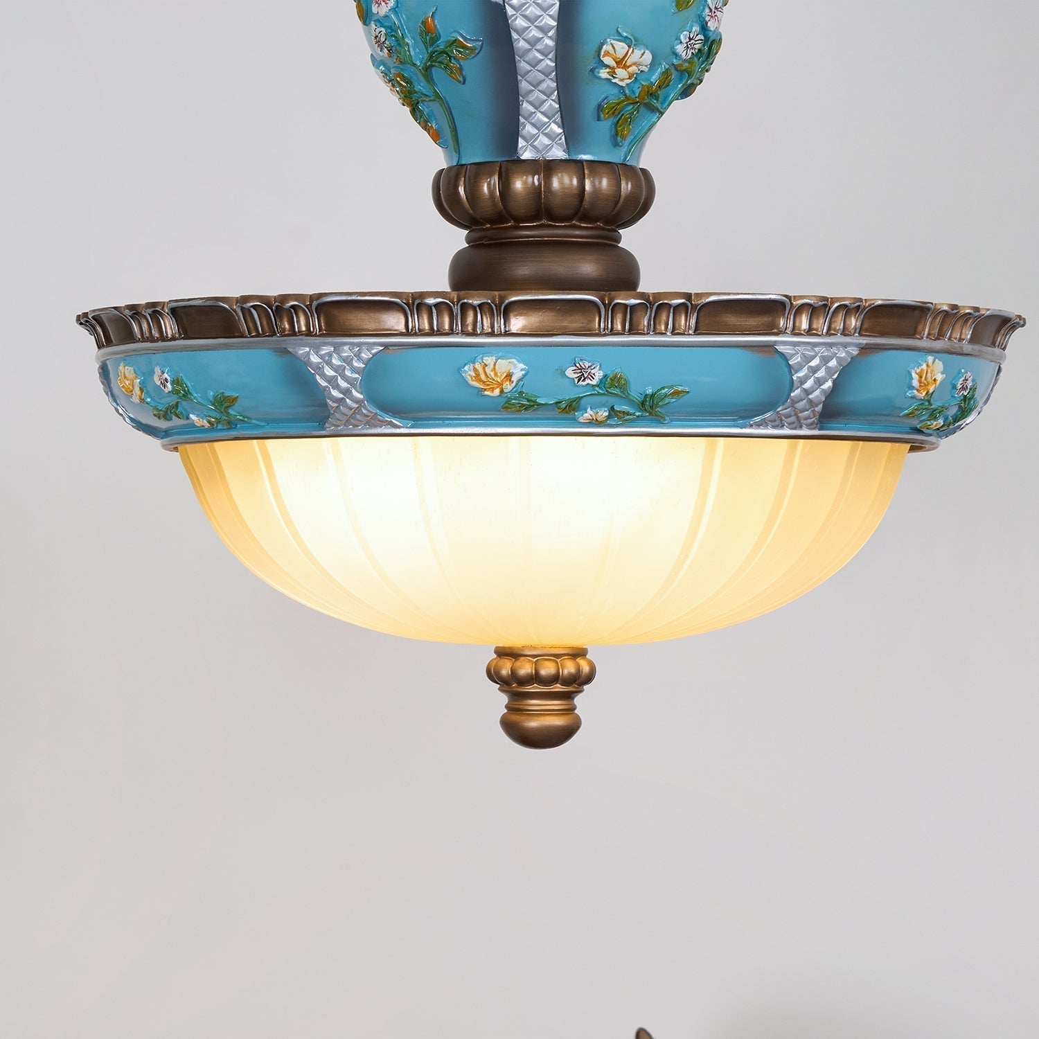 Retro Floral Resin Pendant Light - Blowlighting