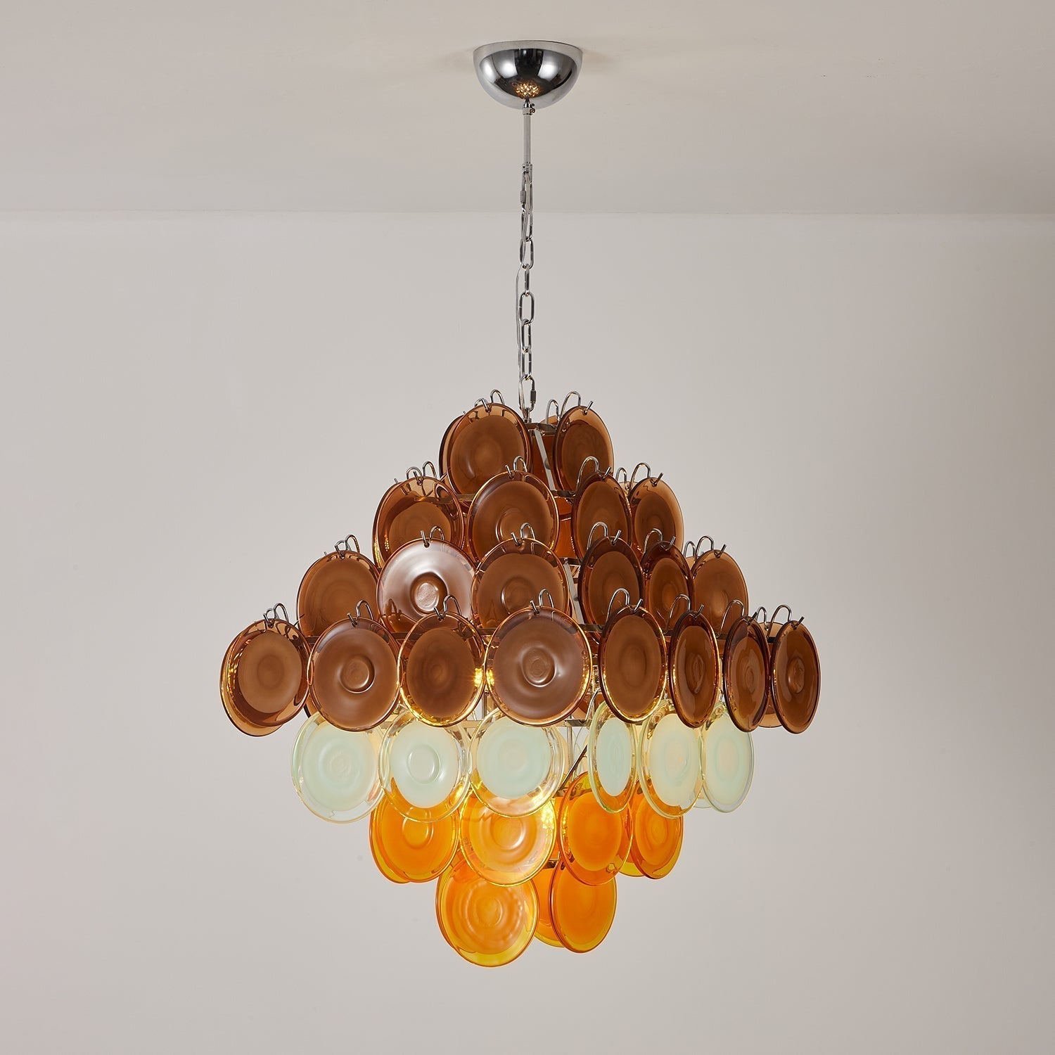 Aurora Chandelier Retro Glass Disc Multicolor Vintage - Neutralighting