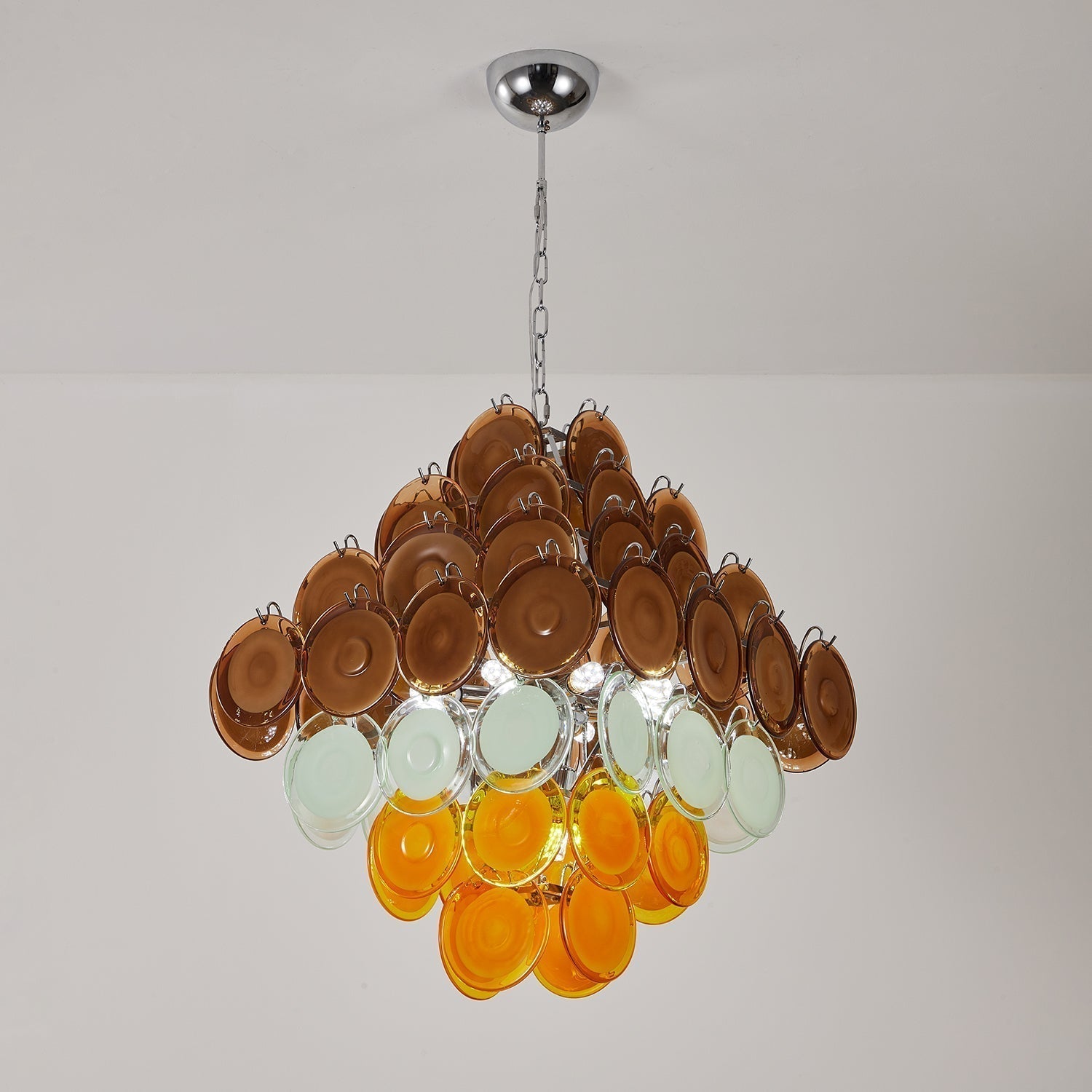 Aurora Chandelier Retro Glass Disc Multicolor Vintage - Neutralighting