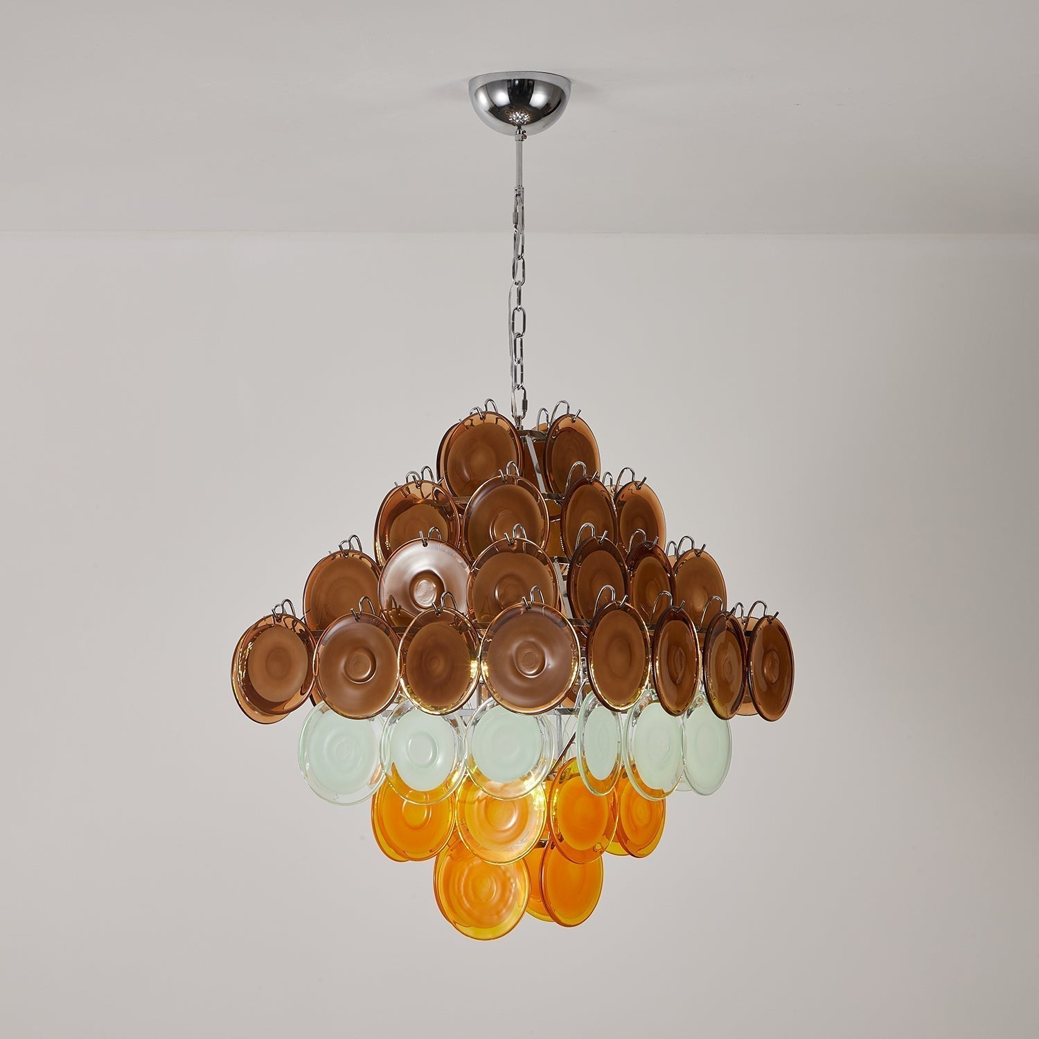 Aurora Chandelier Retro Glass Disc Multicolor Vintage - Neutralighting